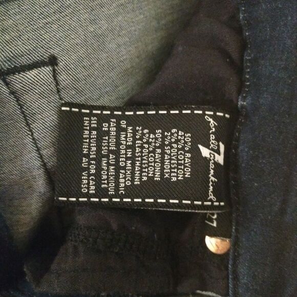 7 for all Mankind Stretch Jeans Size 27 - Picture 3 of 7